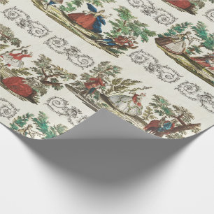 Papier Cadeau Danse pastorale Vintage Ornée Classique