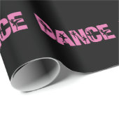 Papier Cadeau DANSE Rose avec coutures Ballerina (Coin rond)