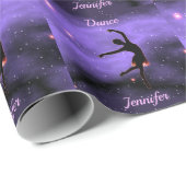 Papier Cadeau Danse rose et violet (Coin rond)