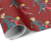 Papier Cadeau Danse Salsa (Coin rond)