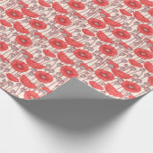 Papier Cadeau Danse sur le terrain du pavot : Rhapsody florale s (Coin)