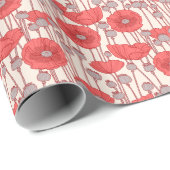 Papier Cadeau Danse sur le terrain du pavot : Rhapsody florale s (Coin rond)