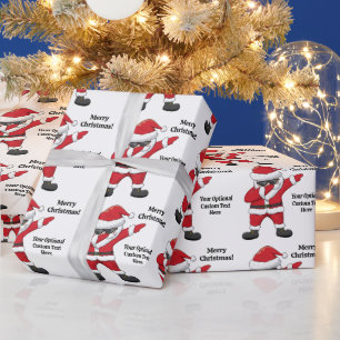Papier Cadeau Danser le texte personnalisé Père Noël