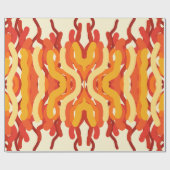 Papier Cadeau Danser Sunburst Pop De Couleur Art Abstrait (Plat)