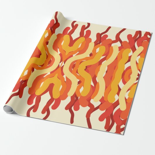 Papier Cadeau Danser Sunburst Pop De Couleur Art Abstrait (Déroulé)