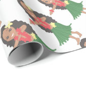 Papier Cadeau Danseur de danse polynésienne (Coin rond)