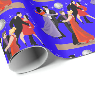 Papier Cadeau Danseur de salle de bal avec Arrière - plan du soi