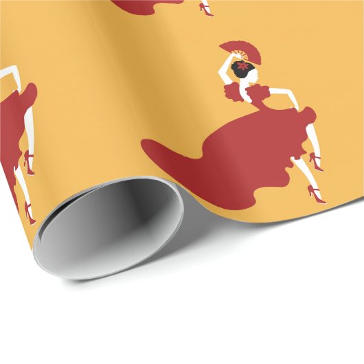 Papier Cadeau Danseur flamenco (Coin rond)