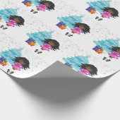 Papier Cadeau Danseur irlandais africain Noël d'hiver (Coin)