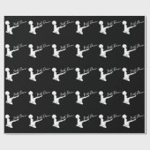 Papier Cadeau Danseur irlandais Soft Shoe Black and White Dance (Plat)