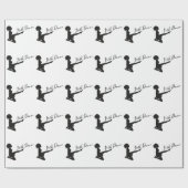 Papier Cadeau Danseur irlandais Soft Shoe Black and White Dance (Plat)