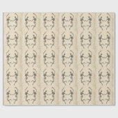 Papier Cadeau Danseur Squelette Gothique Époque (Plat)
