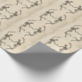 Papier Cadeau Danseur Squelette Gothique Époque (Coin)
