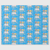 Papier Cadeau Danseurs de ballet de petite fille (Plat)
