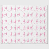 Papier Cadeau Danseurs de ballet rose (Plat)