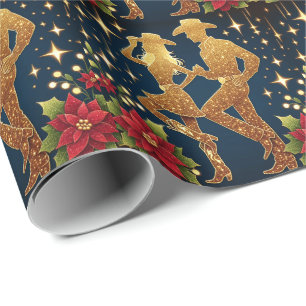 Papier Cadeau Danseurs de pays Noël voeux de Noël