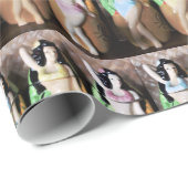 Papier Cadeau Danseurs Hawaiian Hula Thunder_Cove (Coin rond)