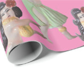 Papier Cadeau Danseurs Hawaiian Hula Thunder_Cove (Coin rond)