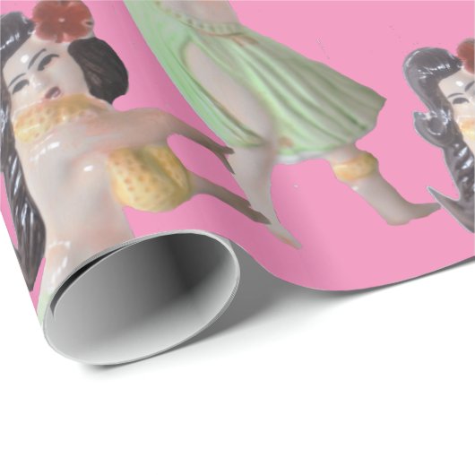 Papier Cadeau Danseurs Hawaiian Hula Thunder_Cove (Coin rond)