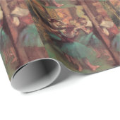 Papier Cadeau Danseurs, rose et vert par Edgar Degas (Coin rond)