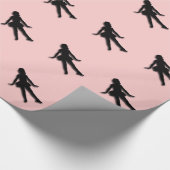 Papier Cadeau Danseuse de claquettes rose (Coin)