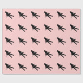Papier Cadeau Danseuse de claquettes rose (Plat)