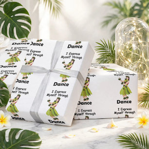 Papier Cadeau Danseuse de Hula S'exprimant à Travers la Danse