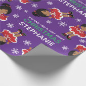 Papier Cadeau Danseuse de Noël multiculturelle (Coin)