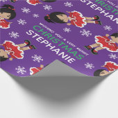 Papier Cadeau Danseuse de Noël multiculturelle (Coin)
