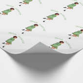 Papier Cadeau Danseuse de step irlandais - Vert (Coin)