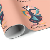 Papier Cadeau Danseuse flamenco Thunder_Cove (Coin rond)