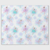 Papier Cadeau Danseuses de ballet pastel (Plat)