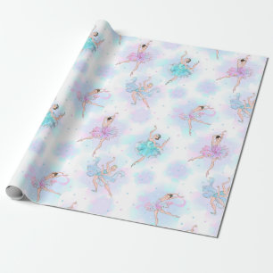 Papier Cadeau Danseuses de ballet pastel