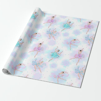 Papier Cadeau Danseuses de ballet pastel