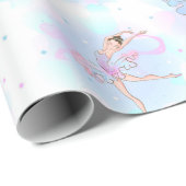 Papier Cadeau Danseuses de ballet pastel (Coin rond)