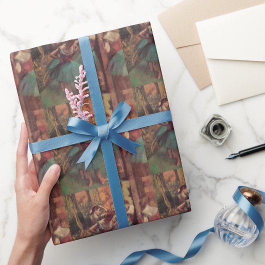 Papier Cadeau Danseuses, rose et vert par Edgar Degas (Cadeaux)