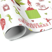 Papier Cadeau Dansez ce papier d'emballage de Noël (Coin rond)
