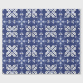 Papier Cadeau dark blue wrapping paper with a white butterfly (Plat)