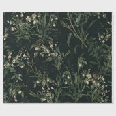 Papier Cadeau Dark Botanical Wrapping Paper (Plat)