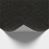 Papier Cadeau Dark Geometric Dotted with Glowing Shapes (Coin)