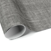 Papier Cadeau Dark Gray Linen (Coin rond)