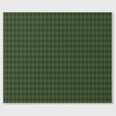 Papier Cadeau Dark Green Argyle Wrapping Paper (Plat)
