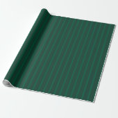 Papier Cadeau Dark Green Christmas - Stripe Nostalgia (Déroulé)