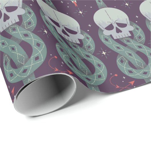 Papier Cadeau Dark Mark Geometric Icon Pattern (Coin rond)