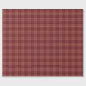 Papier Cadeau Dark Red Tartan Plaid (Plat)