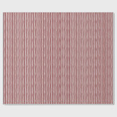 Papier Cadeau Dark Red & White Wonky Stripes (Plat)
