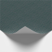 Papier Cadeau Dark Teal & Dark Gray Wonky Stripes (Coin)