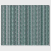 Papier Cadeau Dark Teal & Light Gray Wonky Stripes (Plat)
