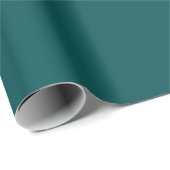 Papier Cadeau Dark Teal Solid Color (Coin rond)