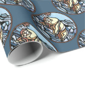 Papier cadeau d'art tribal papier à enveloppement  (Coin rond)